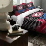 Los Angeles Clippers Sunburst Splatter Bedding Set Best Selling