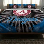 Los Angeles Dodgers Sunburst Splatter Bedding Set Best Selling