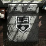 Los Angeles Kings Cracked Texture Bedding Set Best Selling