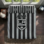 Los Angeles Kings Stripe Style Bedding Set Best Selling