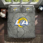 Los Angeles Rams Cracked Texture Bedding Set Best Selling