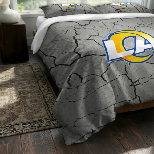 Los Angeles Rams Cracked Texture Bedding Set Fashion Forward