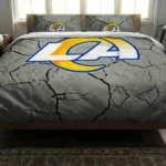 Los Angeles Rams Cracked Texture Bedding Set Best Selling