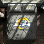 Los Angeles Rams Cracked Texture Bedding Set Best Selling