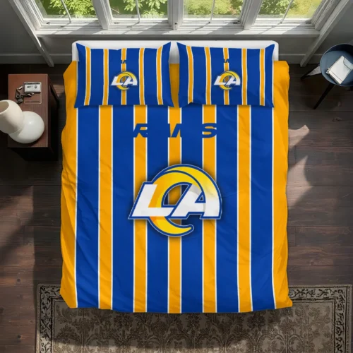 Los Angeles Rams Stripe Style Bedding Set Best Selling