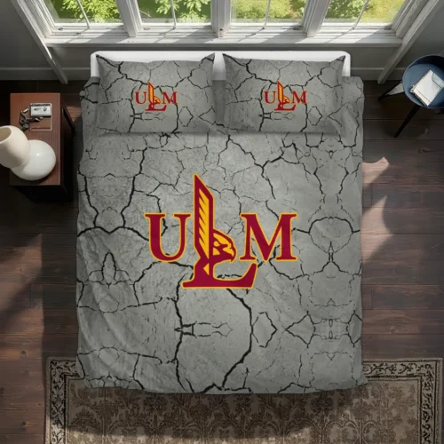 Louisiana Monroe Warhawks Cracked Texture Bedding Set Best Selling