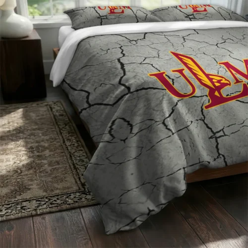 Louisiana Monroe Warhawks Cracked Texture Bedding Set Fashion Forward