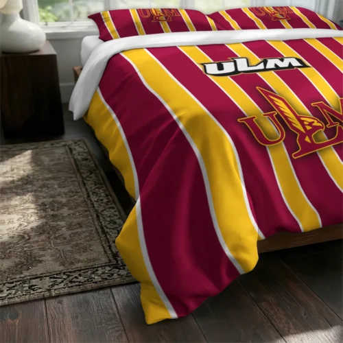 Louisiana Monroe Warhawks Stripe Style Bedding Set Fashion Forward
