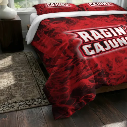 Louisiana Ragin Cajuns Red Mist Bedding Set Fashion Forward
