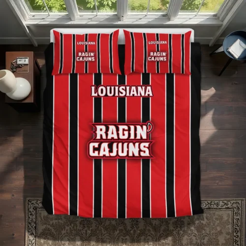 Louisiana Ragin Cajuns Stripe Style Bedding Set Best Selling