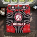 Louisiana Ragin Cajuns Sunburst Splatter Bedding Set Best Selling