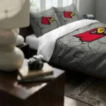 Louisville Cardinals Cracked Texture Bedding Set Best Selling