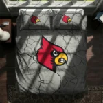 Louisville Cardinals Cracked Texture Bedding Set Best Selling