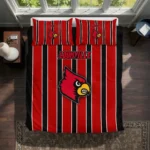 Louisville Cardinals Stripe Style Bedding Set Best Selling