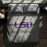 Lsu Tigers Cracked Texture Bedding Set Best Selling