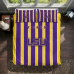 Lsu Tigers Stripe Style Bedding Set Best Selling