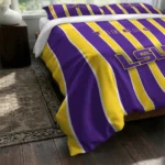 Lsu Tigers Stripe Style Bedding Set Best Selling
