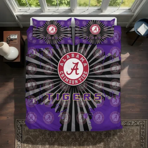 Lsu Tigers Sunburst Splatter Bedding Set Best Selling