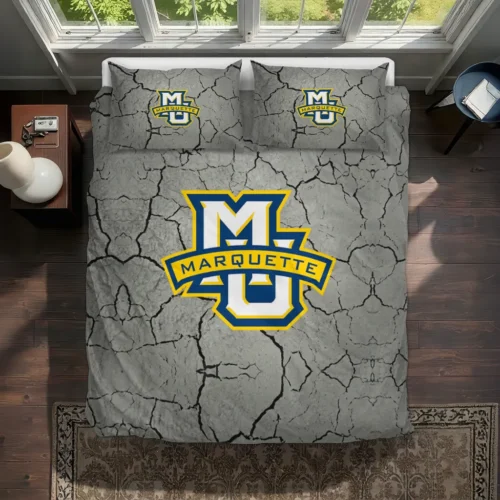 Marquette Golden Eagles Cracked Texture Bedding Set Best Selling