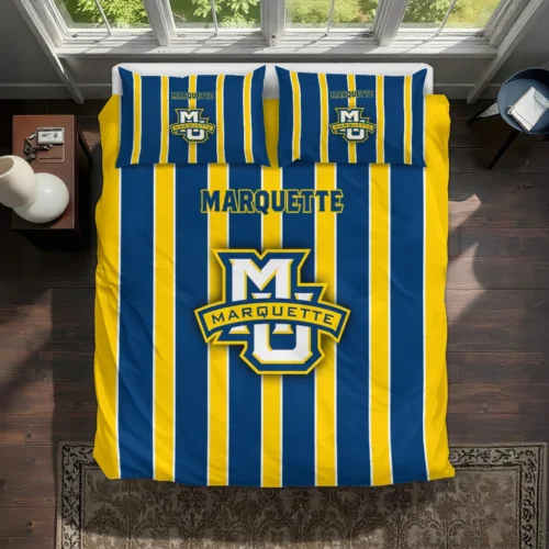 Marquette Golden Eagles Stripe Style Bedding Set Best Selling