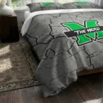Marshall Thundering Herd Cracked Texture Bedding Set Best Selling