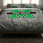 Marshall Thundering Herd Cracked Texture Bedding Set Best Selling
