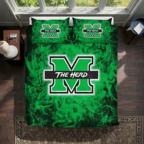 Marshall Thundering Herd Red Mist Bedding Set Best Selling