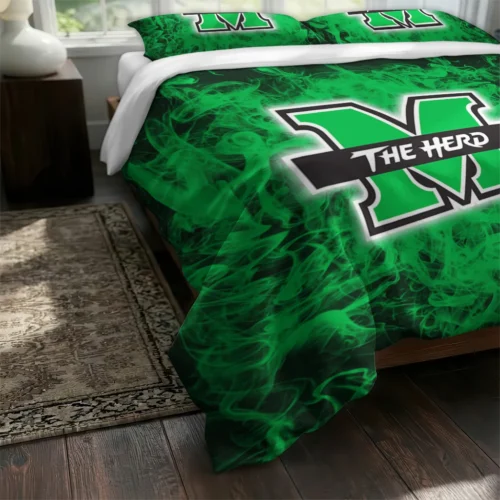 Marshall Thundering Herd Red Mist Bedding Set Fashion Forward