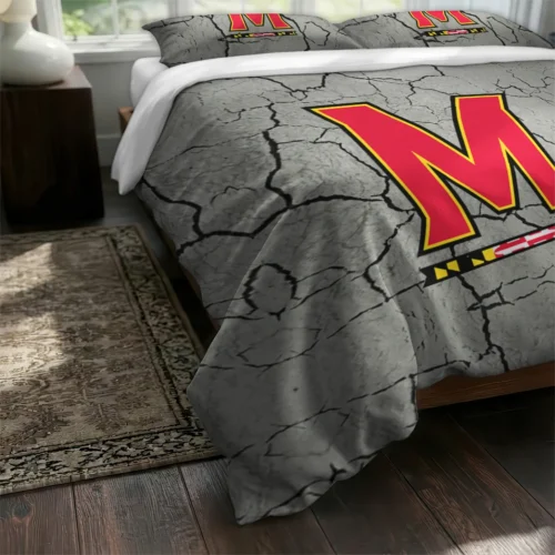 Maryland Terrapins Cracked Texture Bedding Set Fashion Forward