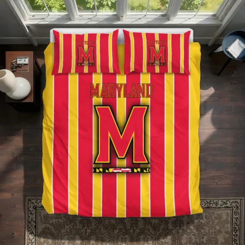 Maryland Terrapins Stripe Style Bedding Set Best Selling