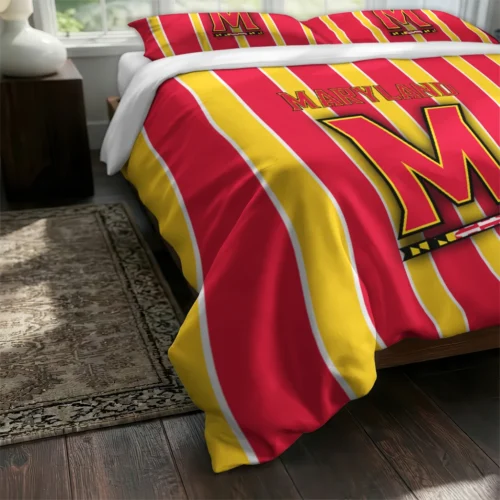 Maryland Terrapins Stripe Style Bedding Set Fashion Forward