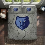 Memphis Grizzlies Cracked Texture Bedding Set Best Selling