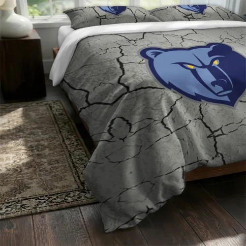 Memphis Grizzlies Cracked Texture Bedding Set Fashion Forward