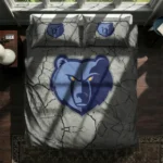 Memphis Grizzlies Cracked Texture Bedding Set Best Selling