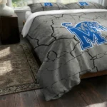 Memphis Tigers Cracked Texture Bedding Set Best Selling