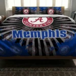 Memphis Tigers Sunburst Splatter Bedding Set Best Selling
