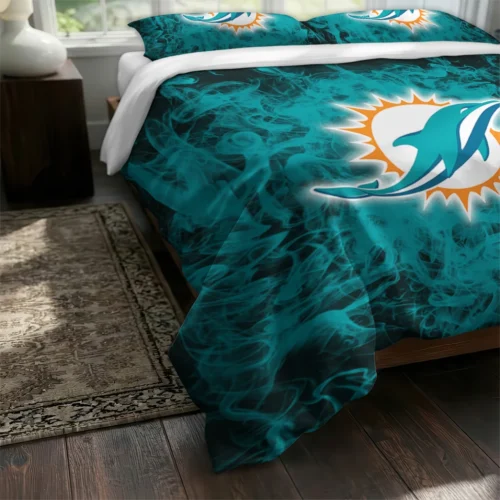 Miami Dolphins Red Mist Bedding Set Fashion Forward