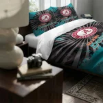 Miami Dolphins Sunburst Splatter Bedding Set Best Selling