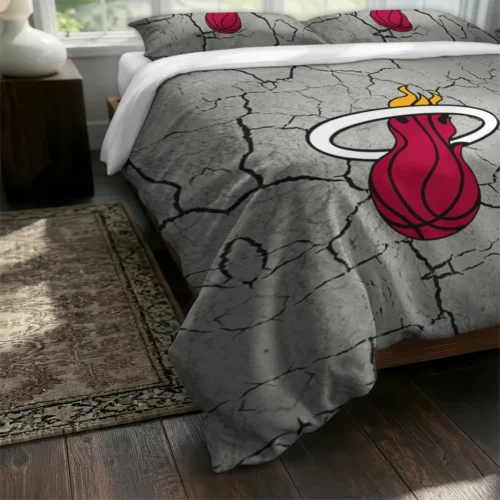 Miami Heat Cracked Texture Bedding Set Fashion Forward