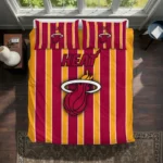 Miami Heat Stripe Style Bedding Set Best Selling