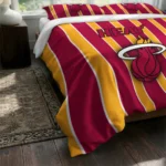 Miami Heat Stripe Style Bedding Set Best Selling