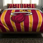 Miami Heat Stripe Style Bedding Set Best Selling