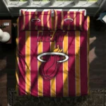 Miami Heat Stripe Style Bedding Set Best Selling