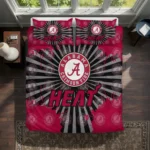 Miami Heat Sunburst Splatter Bedding Set Best Selling