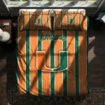 Miami Hurricanes Stripe Style Bedding Set Best Selling
