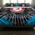 Miami Marlins Sunburst Splatter Bedding Set Best Selling
