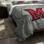 Miami Redhawks Cracked Texture Bedding Set Best Selling
