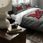 Miami Redhawks Cracked Texture Bedding Set Best Selling
