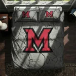 Miami Redhawks Cracked Texture Bedding Set Best Selling