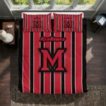 Miami Redhawks Stripe Style Bedding Set Best Selling